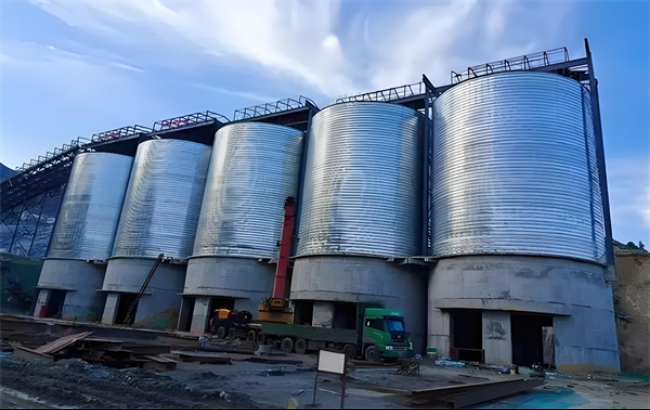 忠县螺旋卷板仓施工现场